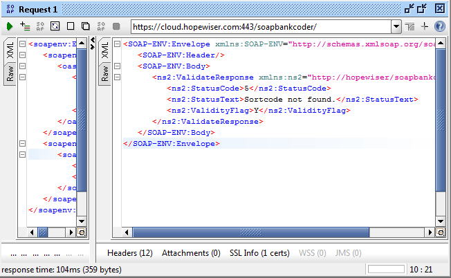 Soap Bankcoder Validate Response